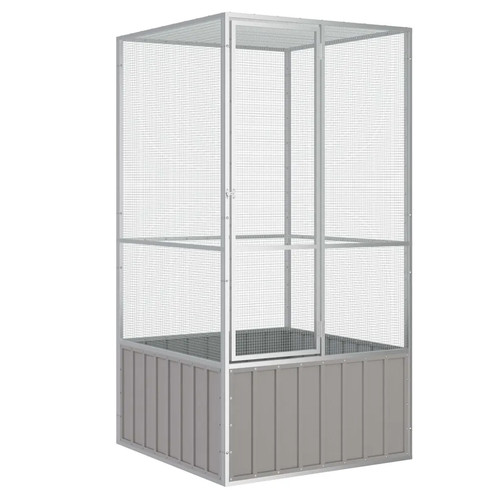Walplus bird cage grey - bird,