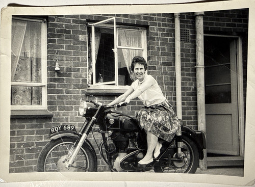 1950s vintage ajs motorcycle - 1950s,