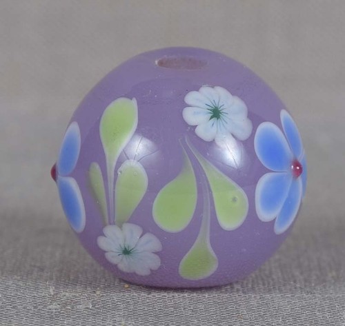 Japanese glass ojime - glass, tombodama