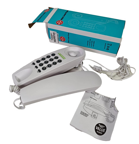 Argos white corded - white, wall