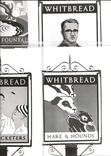 Whitbread inn signs black - signs,