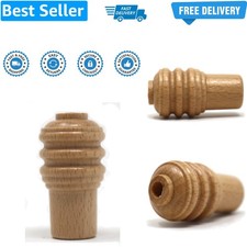 Large Wooden Ridged Cord Pull