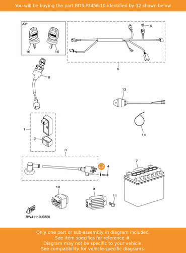 Yamaha washer bd3 f3456 10 - yamaha, bd3-f3456-10