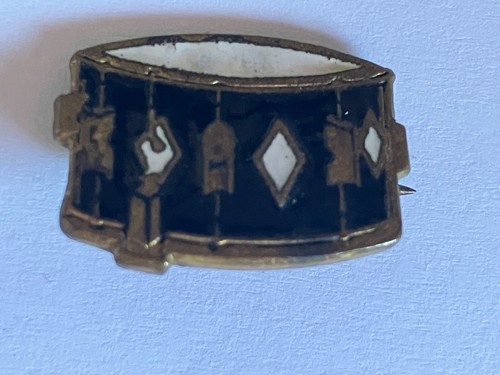 Vintage drum enamel pin badge - vintage,