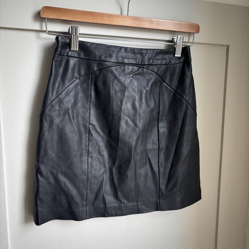 Topshop black faux leather - black,