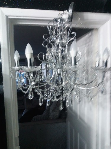 Crystal glass chandelier - crystal,