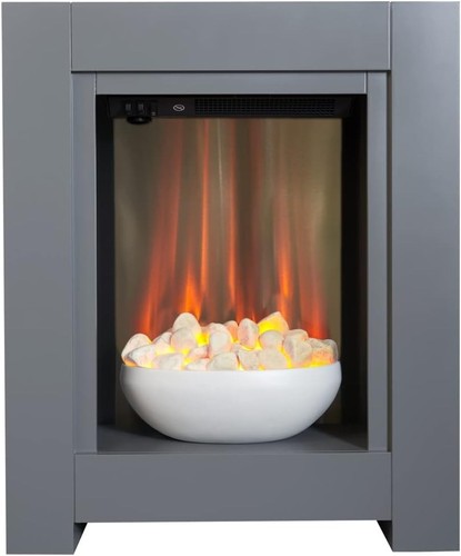 Electric fireplace suite grey - electric,