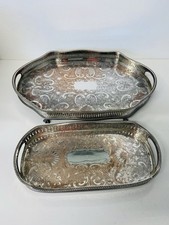 Two (2) vintage silver plate