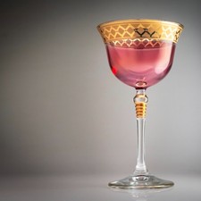 Vintage Bohemian Ruby Flashed