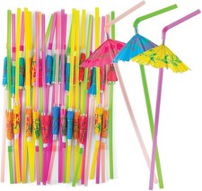 Cocktail Umbrella Straws for Drinks Cocktail Party Supplies Paper Umbrella Straw