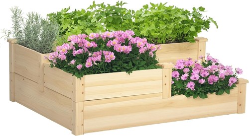 Tier raised garden bed - garden,