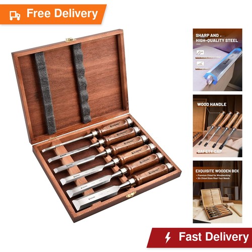 Ezarc 6pc wood chisel set - chisel,