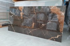 Extra Large Black & Gold Marble Effect 600x1200mm Polished Porcelain Tiles 30sqm