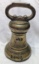 Brass bell weight 1854