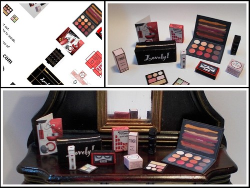 Dolls house cosmetic make - house, up