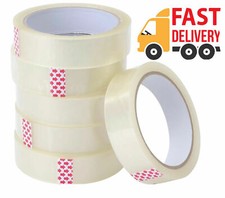 1, 2, 4 OR 6 x ROLLS CLEAR PACKING TAPE CELLOTAPE SELLOTAPE 24MM X 50M