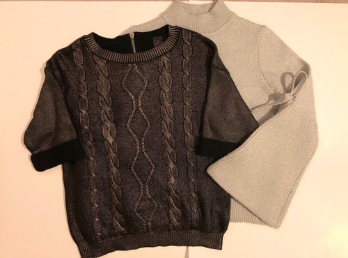 Silver sparkly sweater - silver, w/