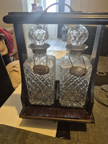 Vintage decanter tantalus - 2,