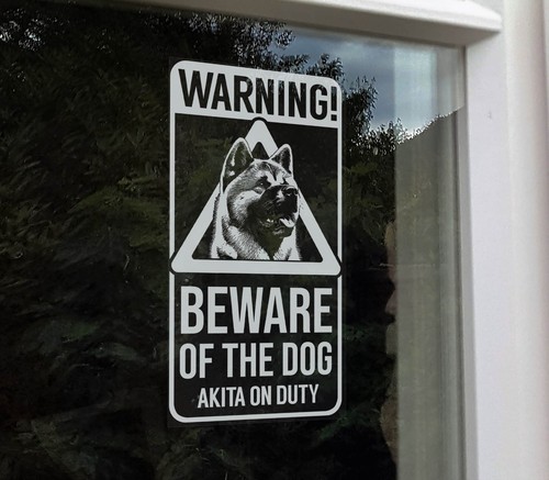 Warning beware the dog - warning:,