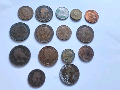 Old british coin job lot - old, refv2