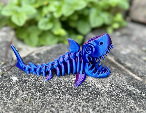 Flexible toy shark - flexible, skeleton