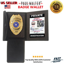 ID Badge Black Bifold Wallet