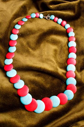 Vintage disc necklace - vintage,