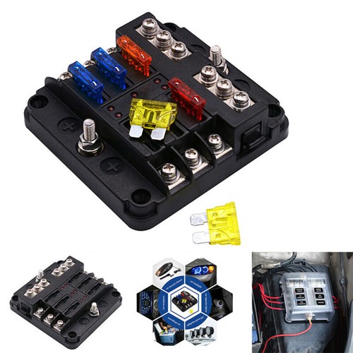 Way blade fuse box block - 6,