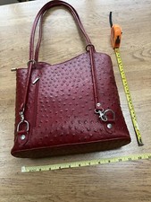 New Borse In Pelle Leather Shoulder Bag Backpack Handbag Red (see note).