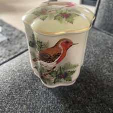Royal Worcester Company Palissy Robin Pot. Good Condition