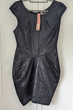 Lipsy Brand New With Tags Black Tulip Party Dress with open back - size 12