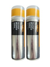 2 x Halfords Vauxhall Mustard Yellow Spray Paint 300ml