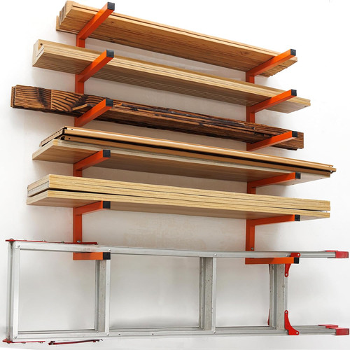 Lumber storage rack wall - lumber,
