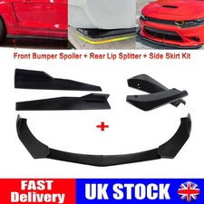 UK Side Skirt + Rear Lip + Front Bumper Spoiler Splitter For VW Scirocco Golf
