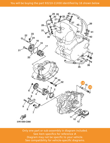 Yamaha ring 93210 11x00 - 93210-11x00, oem