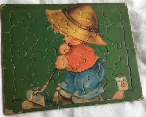 Lot vtg tray jigsaw puzzles - vtg,