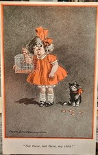 Fred Spurgin “Not there, my child!” English Kids Series No.315 Postcard c1910s