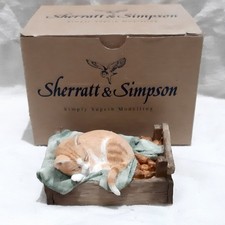 Sherratt & Simpson Cat Figure: Kitten Asleep in Box 55031 (Boxed)