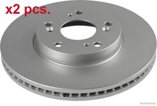 X2 PCS FRONT BRAKE DISC ROTOS X2 PCS SET J3304062 HERTH+BUSS JAKOPARTS I