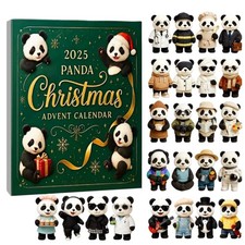 2025 Panda Christmas Advent Calendar - 24pcs Cute Panda Figurines NEW