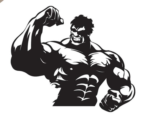 Hulk vinyl sticker - hulk, for