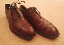 Allen Edmonds Burgundy Capped Oxford Shoes: `Park Avenue` UK10