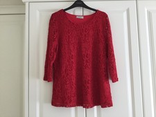LADIES RED SPECIAL OCCASION TOP (Sz 16