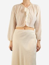 Dosa White tie-front cotton