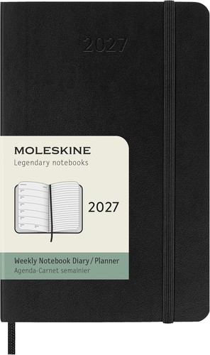Moleskine black 2027 weekly - black,