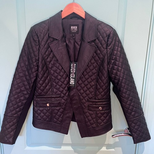 Black size leather look new - black,