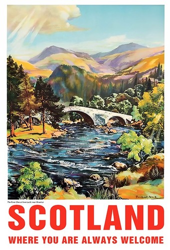 Vintage scotland art - vintage, print