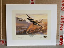 Nicholas Trudgian aviation Art print Trainbusters Mosquito RAF Pilot Signed