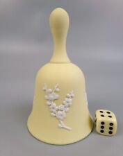 Wedgwood Primrose Yellow Jasperware Prunus Bell. Vintage Jasper Ware. 4.25"