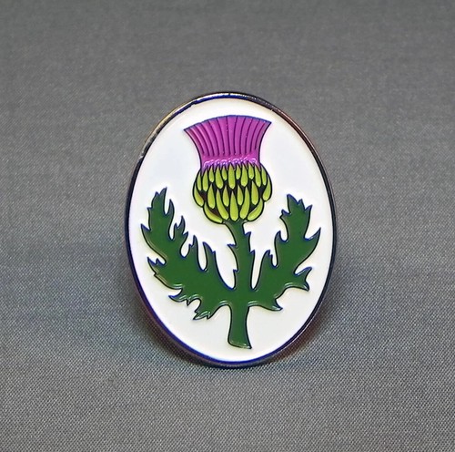 Scottish thistle pin badge - thistle,